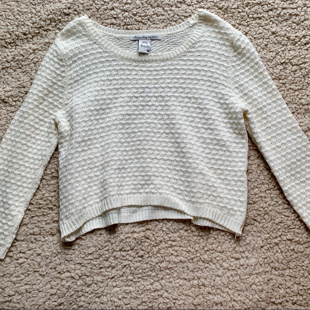 american rag sweater 3/4 sleeve